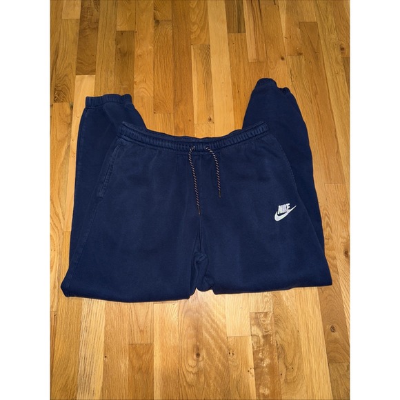 Nike Sportswear Club Fleece Navy Blue Hoodie & Pants Set Size XL Sweatsuit - Picture 7 of 11